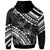 Niue Zip Hoodie Palm Leaf Texture Black - Polynesian Pride