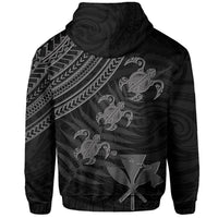 Hawaii Kanaka Turtle Fern Leaves Polynesian Hoodie Zip Quini Style - Polynesian Pride