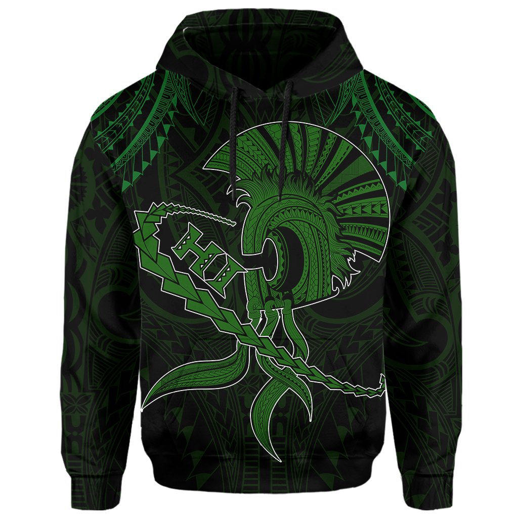 Hawaii Warrior Kanaka Polynesian Hoodie Rob Style - Polynesian Pride
