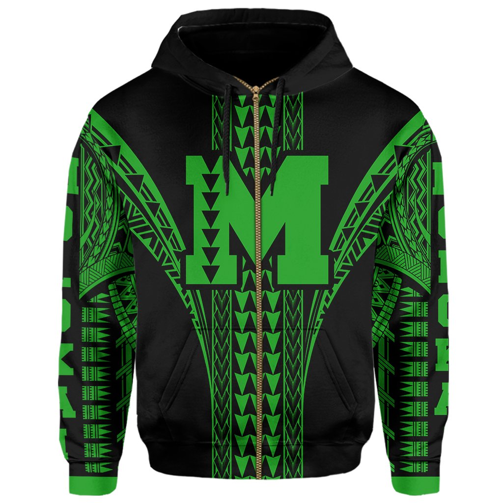 Molokai Island Polynesian Hoodie Zip Comely Style - Polynesian Pride