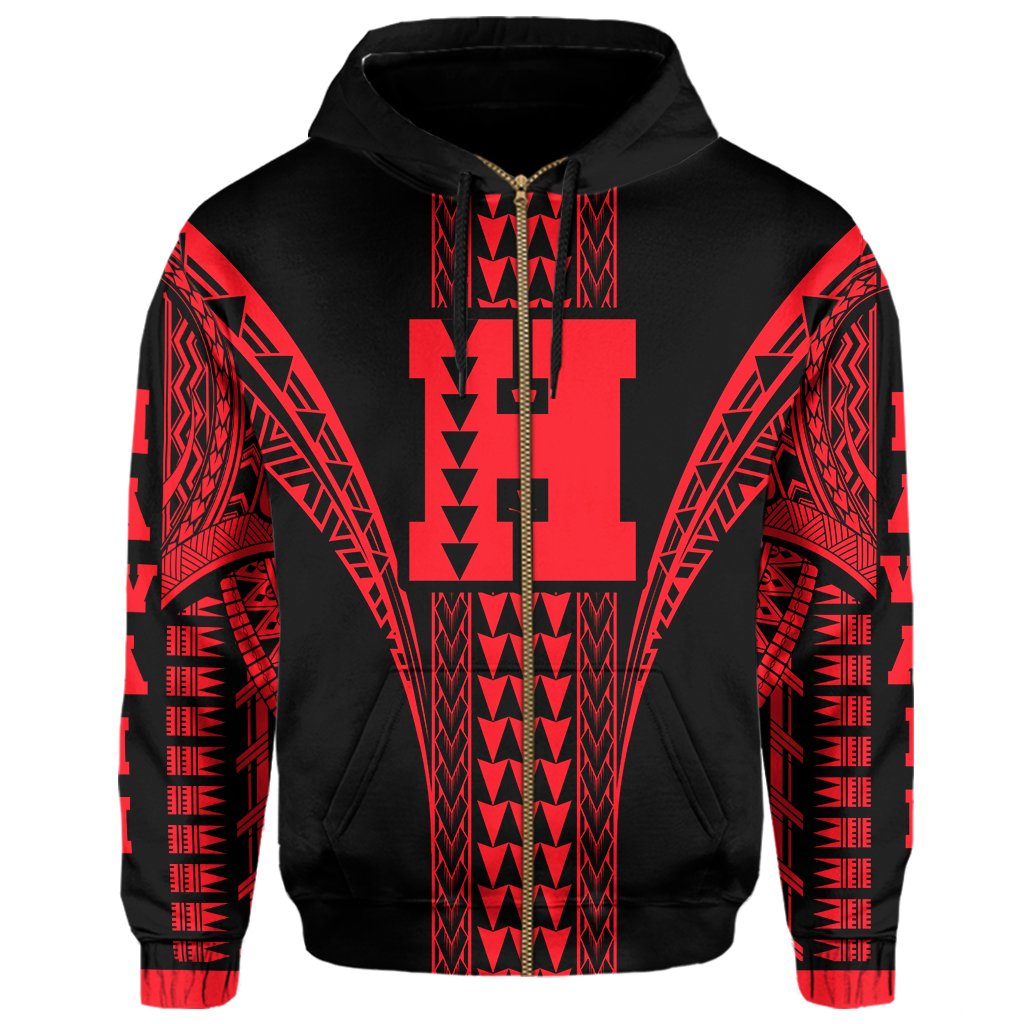 Hawaii Island Polynesian Hoodie Zip Comely Style - Polynesian Pride
