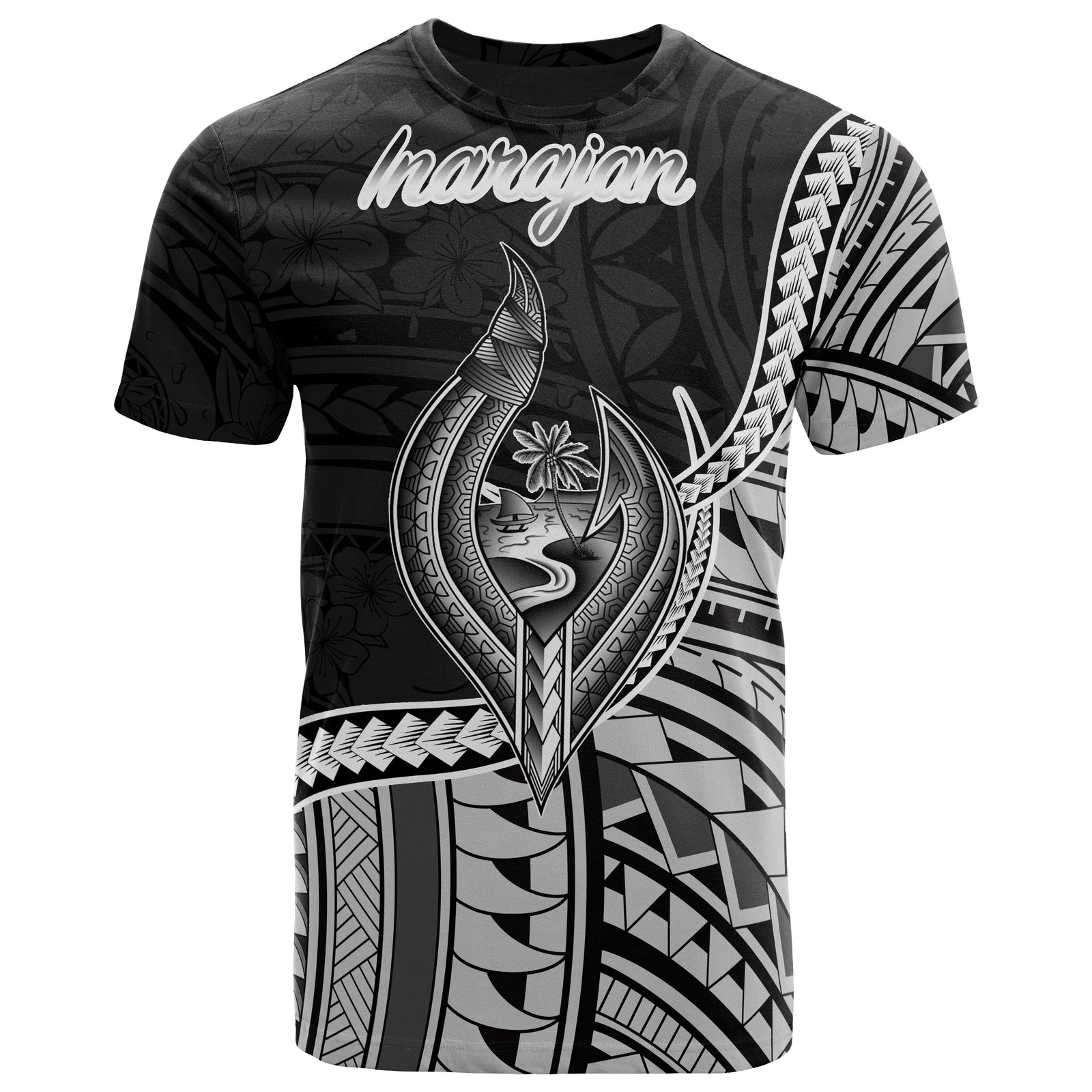 Guam T Shirt Inarajan Polynesian Patterns Unisex Black - Polynesian Pride