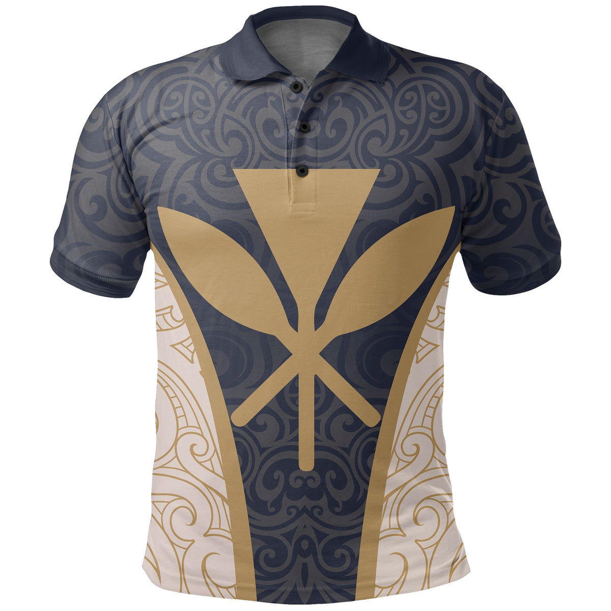 Custom Hawaii Kanaka Map Polo Shirt Special Edition James Style Indigo - Polynesian Pride