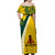 PNG Hibiscus Tribal Pattern Off Shoulder Long Dress - Jiwaka Province LT7 - Polynesian Pride