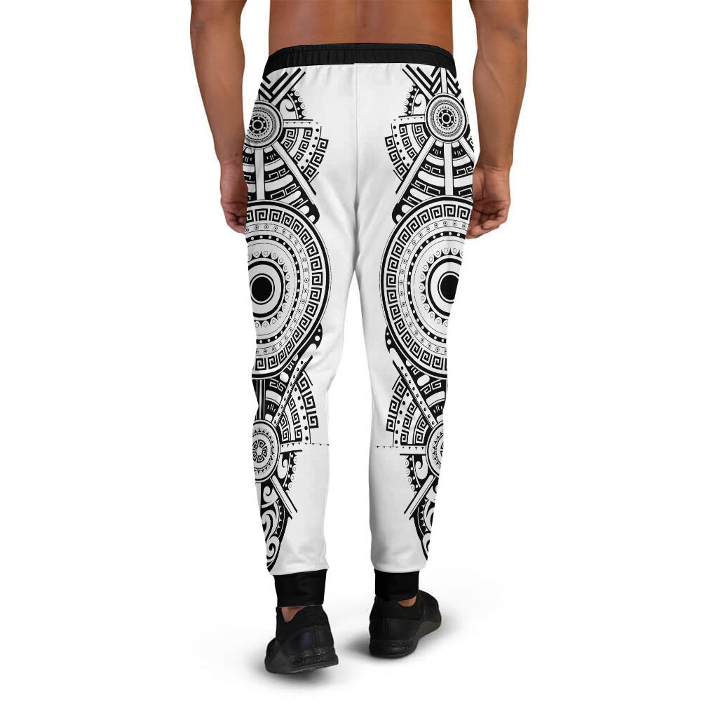 Polynesian Jogger - White Polynesian Patterns - Polynesian Pride