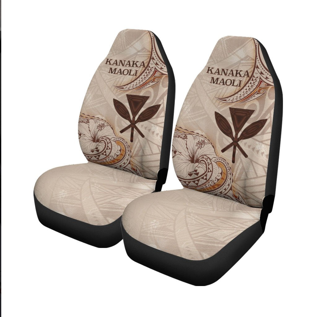 Hawaii Kanaka Maoli Car Seat Cover - Hibiscus Flowers Vintage Style - Polynesian Pride