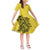 Hammerhead shark Short Sleeves Dress KID Polynesian Black Style LT6 KID Yellow - Polynesian Pride