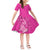 Hammerhead shark Short Sleeves Dress KID Polynesian Black Style LT6 KID Pink - Polynesian Pride