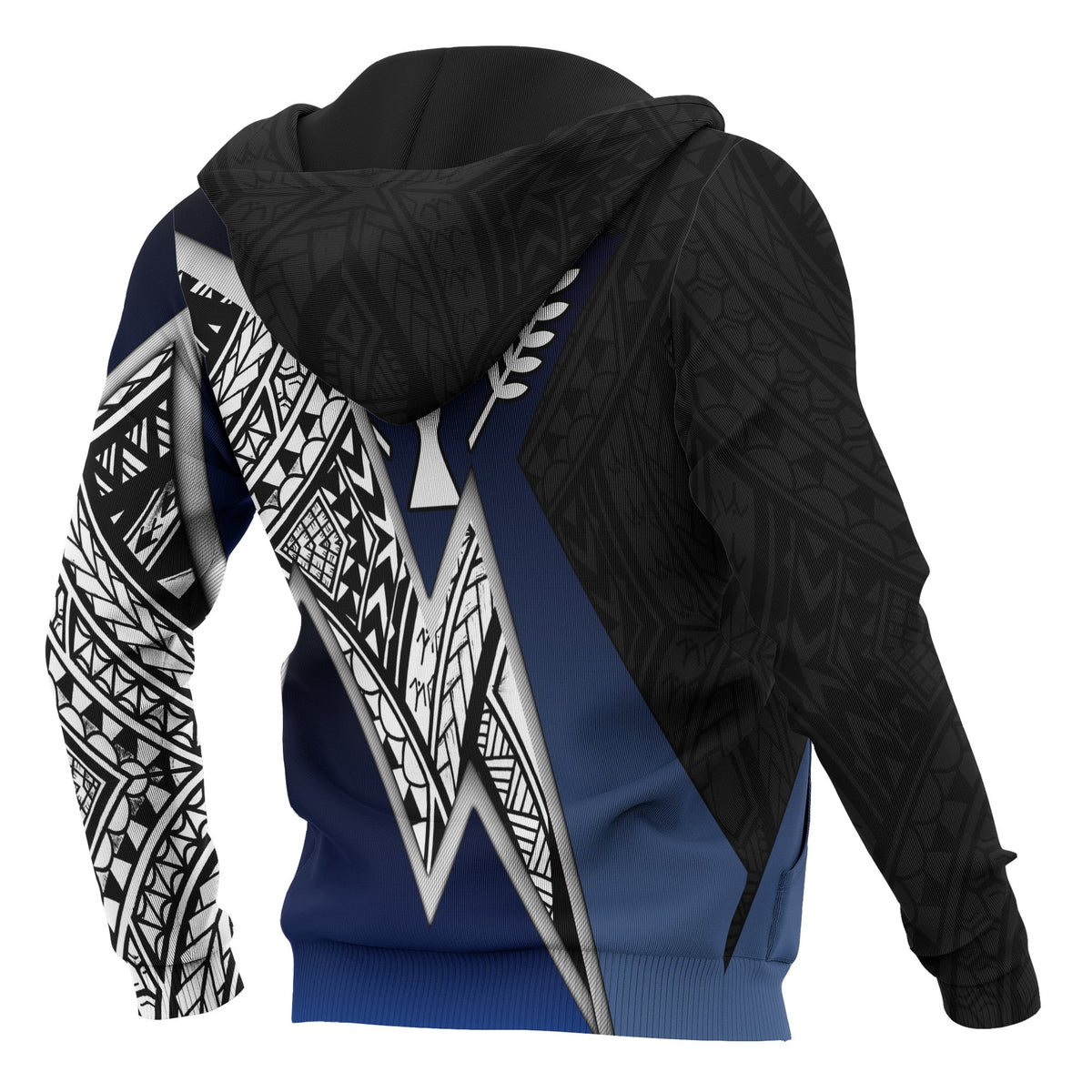 Kosrae Micronesian Zip up Hoodie White Lighting Piece - Polynesian Pride