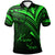 Kosrae State Polo Shirt Green Color Cross Style Unisex Black - Polynesian Pride