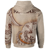 Kosrae State Hoodie Hibiscus Flowers Vintage Style - Polynesian Pride