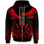 Kosrae Zip up Hoodie Polynesian Tribal Tattoo Unisex Red - Polynesian Pride