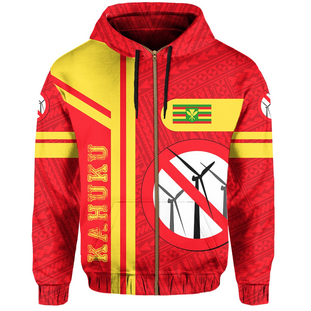 Kahuku Polynesian Royal No More Turbines Hoodie (Zip) - Polynesian Pride