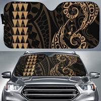 Kakau Polynesia Hawaii Car Sun Shade Auto Sun Shade Universal Fit Gold - Polynesian Pride