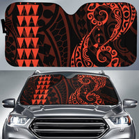 Kakau Polynesia Hawaii Car Sun Shade Auto Sun Shade Universal Fit Orange - Polynesian Pride