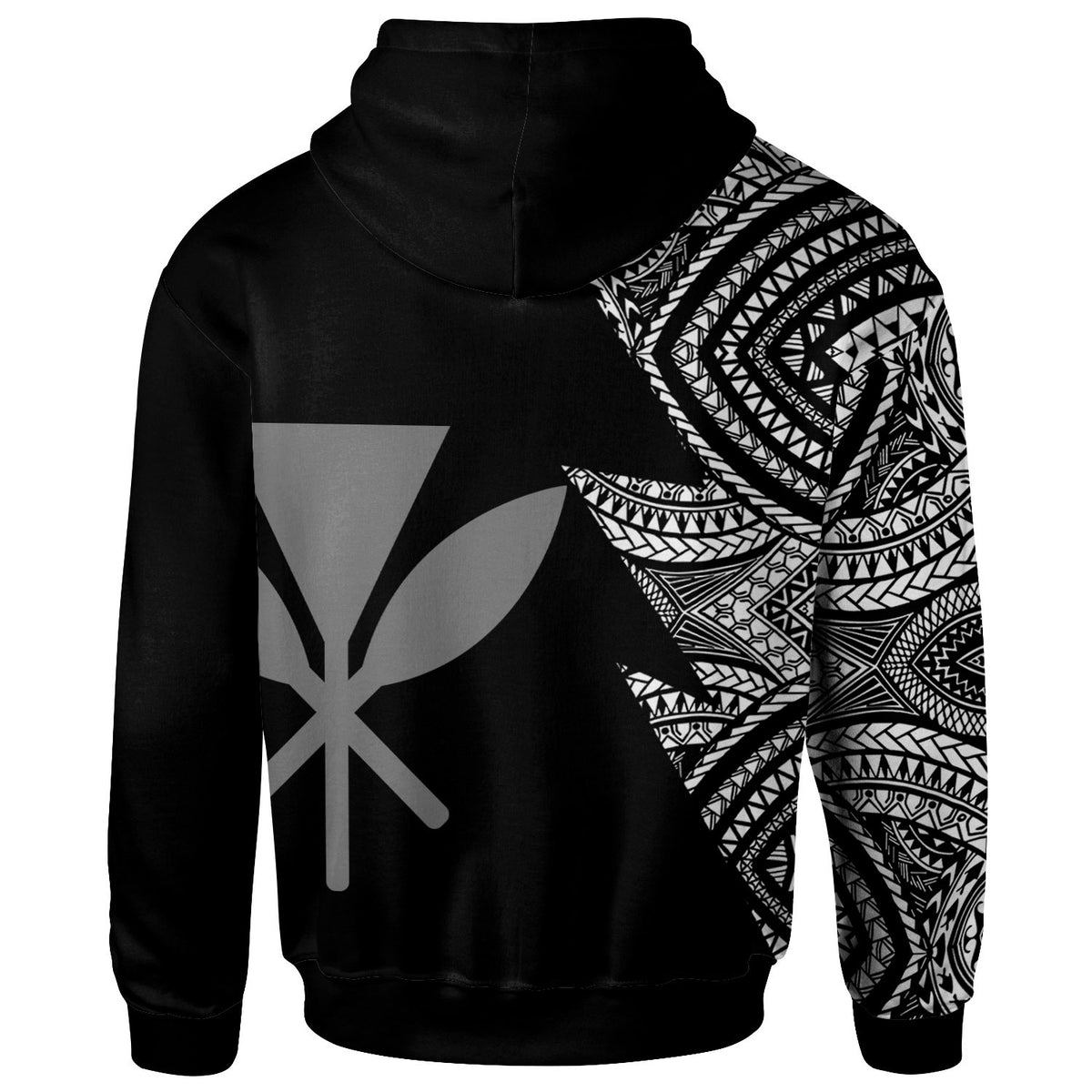 Hawaii Kanaka Maoli Custom Personalized Zip up Hoodie Flash Style White - Polynesian Pride