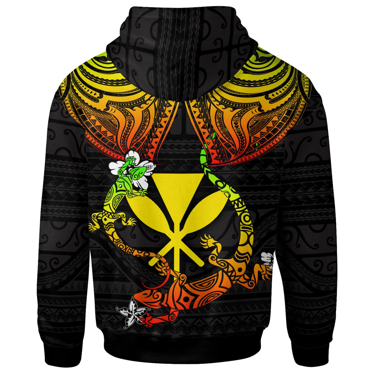 Hawaii Kanaka Maoli Hoodie Lizard Good Chest - Polynesian Pride