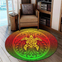 Kanaka Maoli Turtle Polynesian Round Carpet - AH - Polynesian Pride