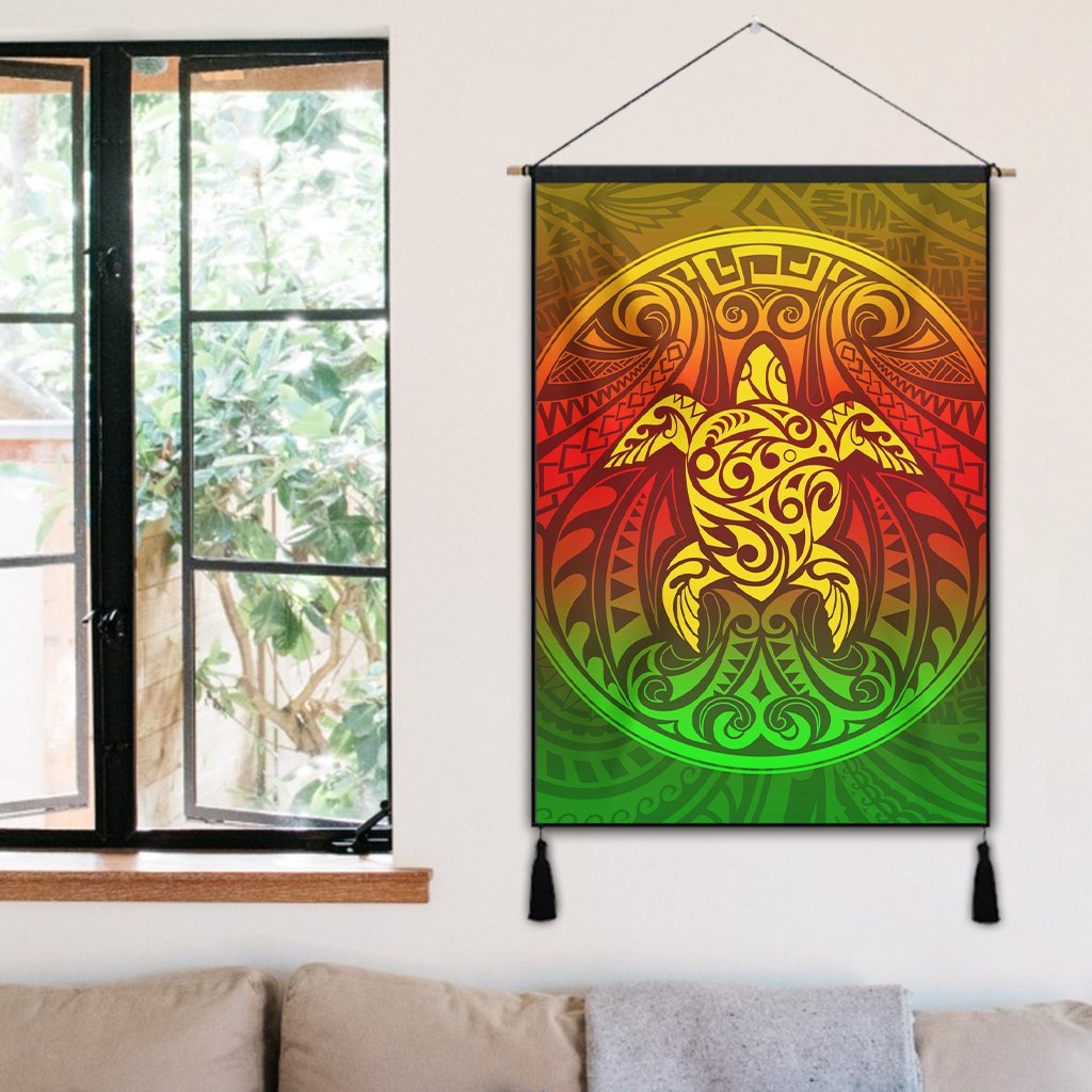 Kanaka Maoli Turtle Polynesian Hanging Poster - AH - Polynesian Pride