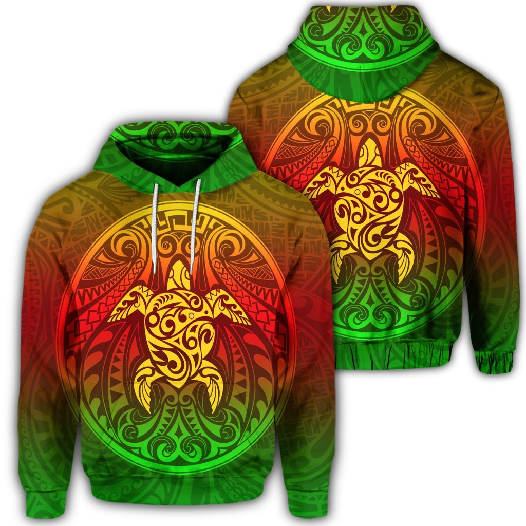 Kanaka Maoli Turtle Polynesian Hoodie Unisex Art - Polynesian Pride