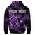 Custom Kanaka Map Hibiscus Plumeria Turtle Art Violet Polynesian Hoodie - Polynesian Pride