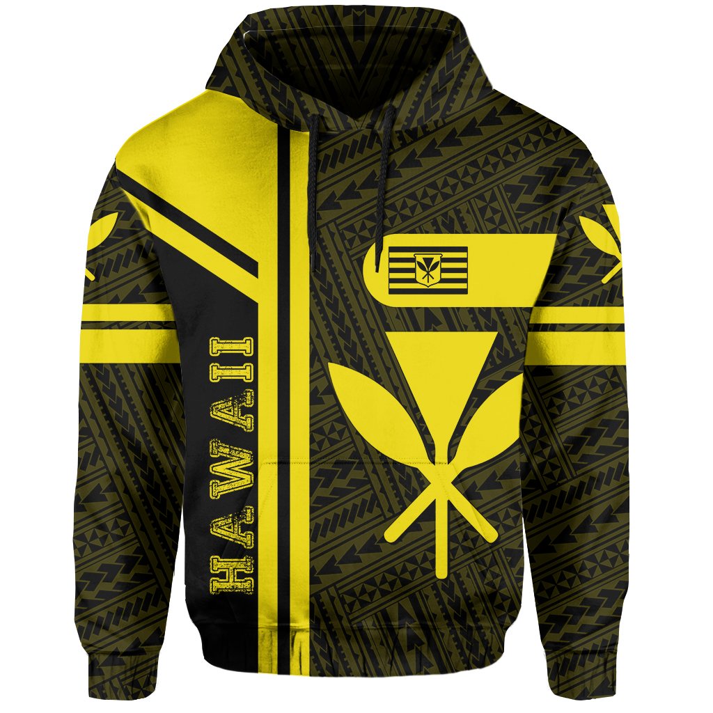 Kanaka Polynesian Hoodie Yellow Morale Style - Polynesian Pride