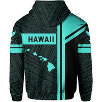 Kanaka Polynesian Hoodie Turquoise Morale Style - Polynesian Pride