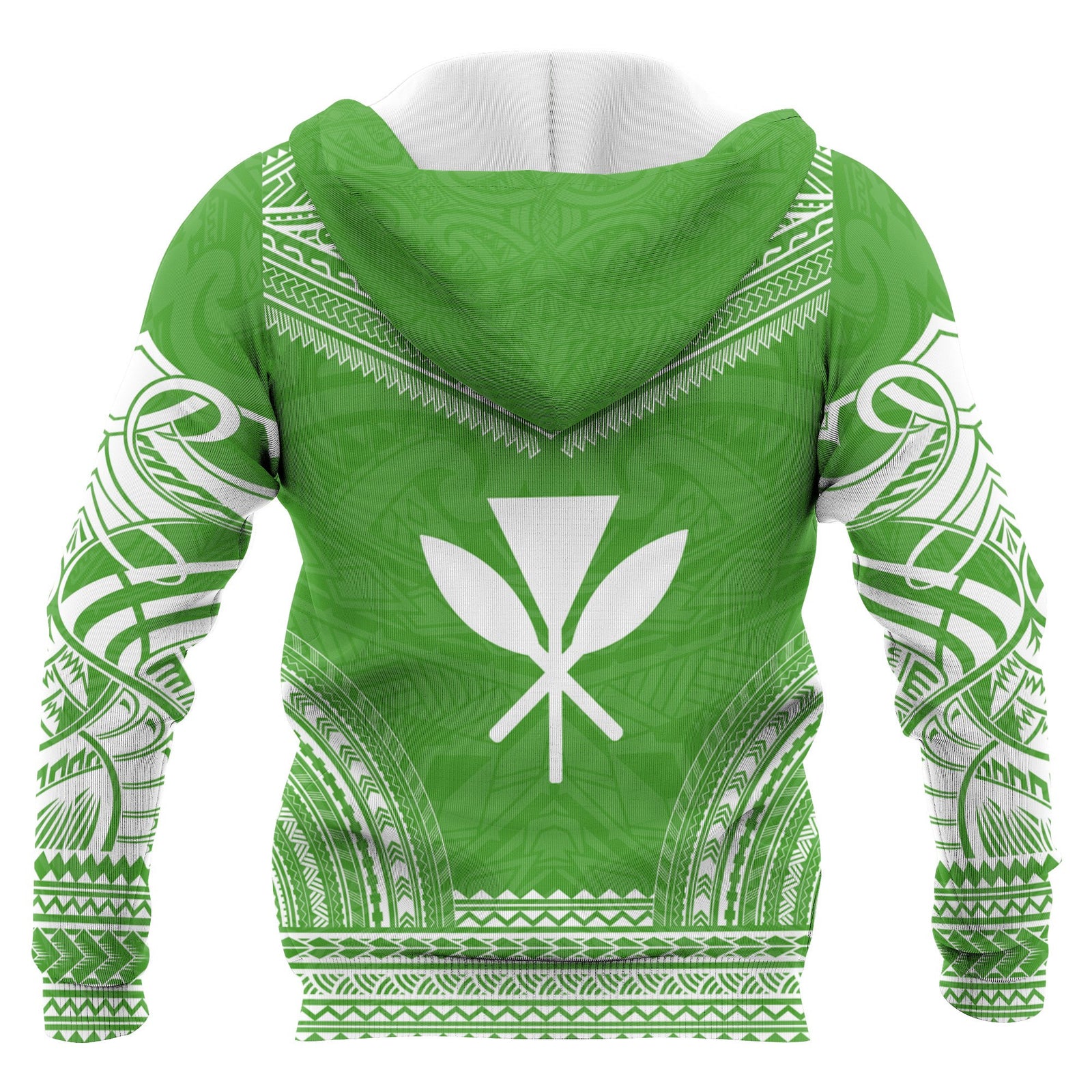 Kanaka Maoli Polynesian Chief Custom Zip up Hoodie Flag Version Unisex Blue - Polynesian Pride