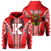 Hawaii Hoodie Kauai High Zip Hoodie Unisex Red - Polynesian Pride