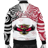 Hawaii Men's Bomber Jacket - Kanaka Kauai High School Men's Bomber Jacket Demodern Style AH - Polynesian Pride
