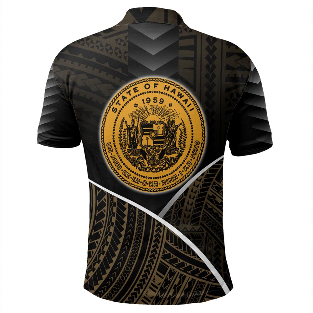 Hawaiian Kings Hawaii Coat Of Arms Polynesian Polo Shirt Mana Style - Polynesian Pride