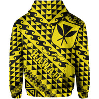 Hawaii Hoodie King Kakau Kanaka Yellow - Polynesian Pride