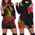 Kiribati Hoodie Dress - Tropical Hippie Style Black - Polynesian Pride