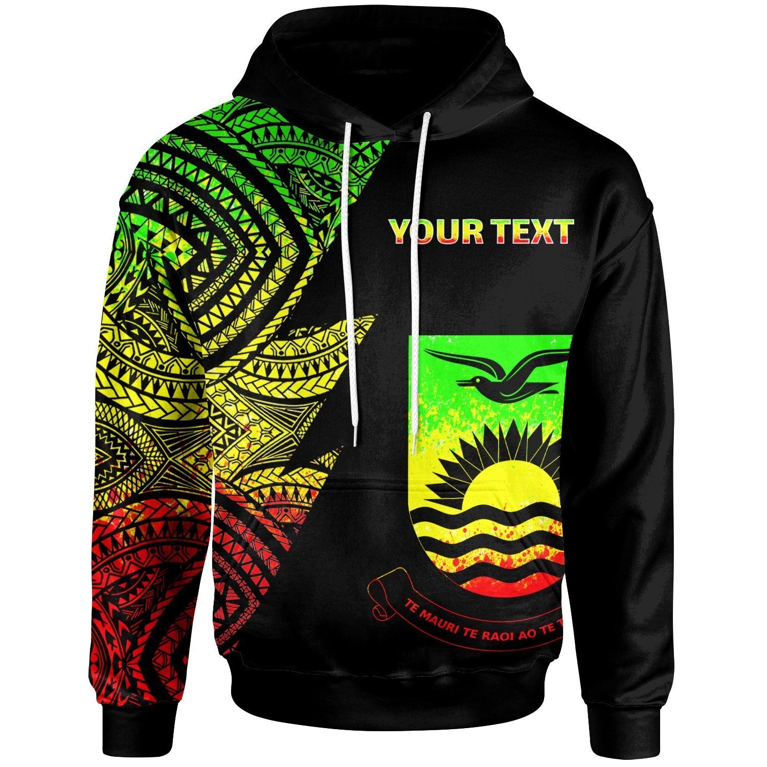 Kiribati Custom Personalized Hoodie Flash Style Reggae Unisex Reggae - Polynesian Pride