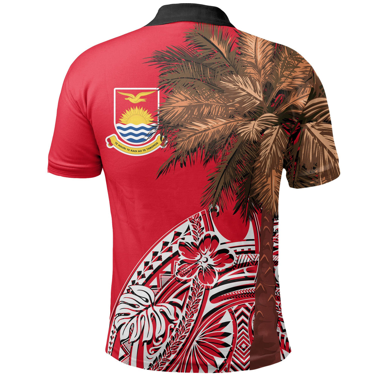 Kiribati Polo Shirt Polynesian Palm Tree Flag - Polynesian Pride