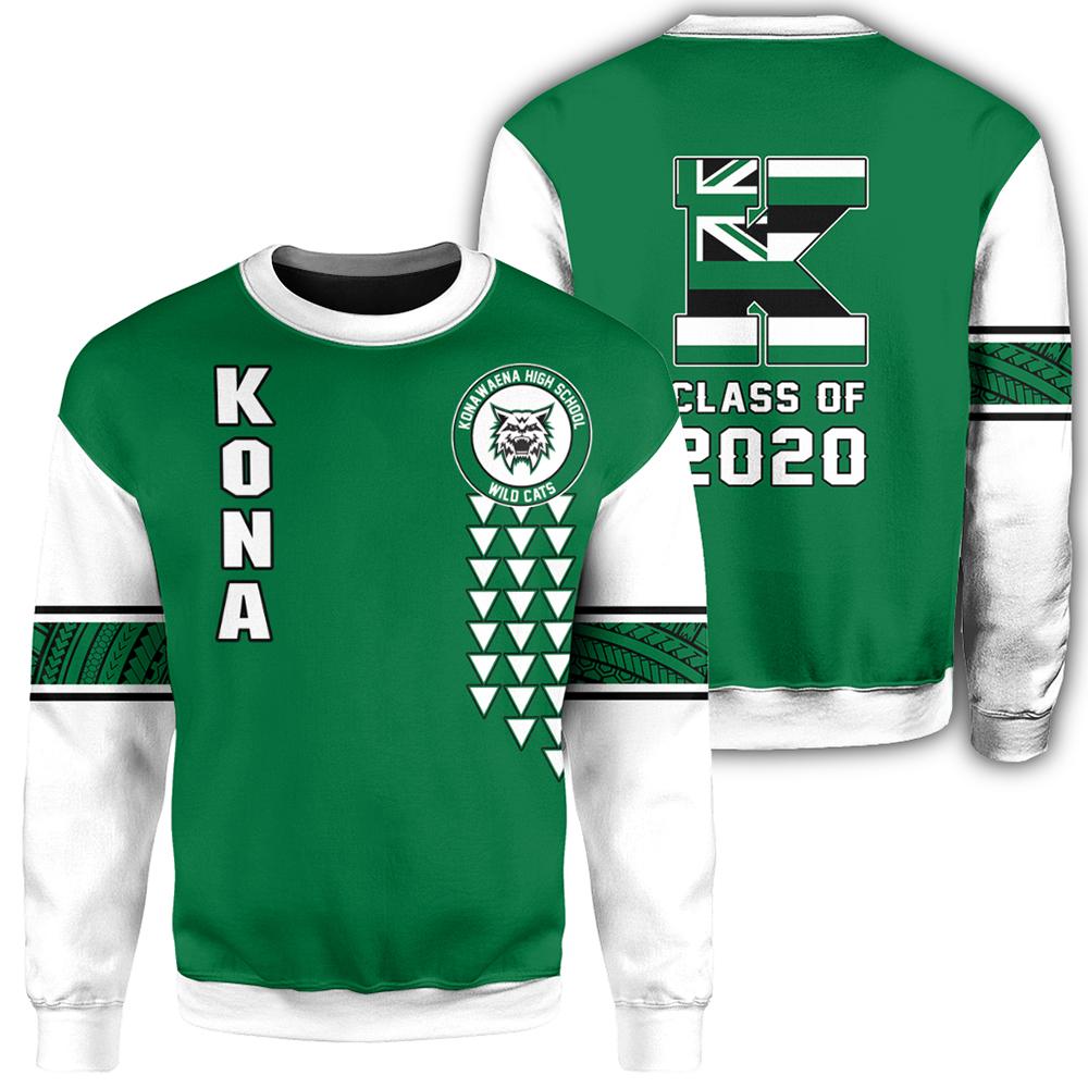 (Personalized) Hawaii - Konawaena High Custom Your Class Sweatshirt - AH Unisex Green - Polynesian Pride