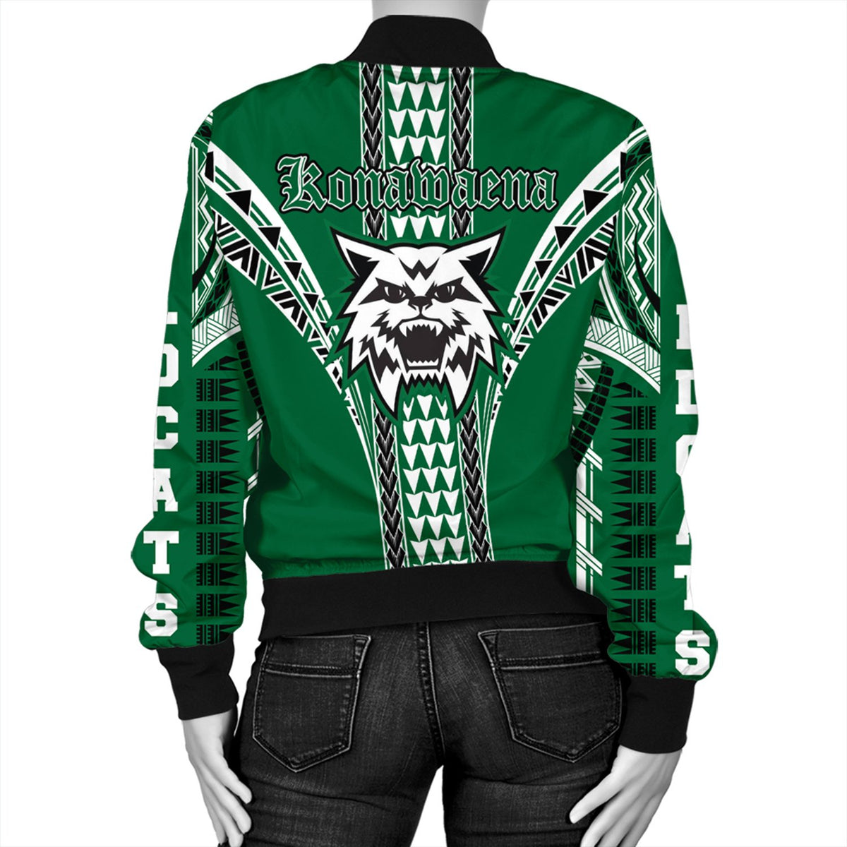 Hawaii Bomber Jacket - Konawaena High Bomber Jacket AH - Polynesian Pride