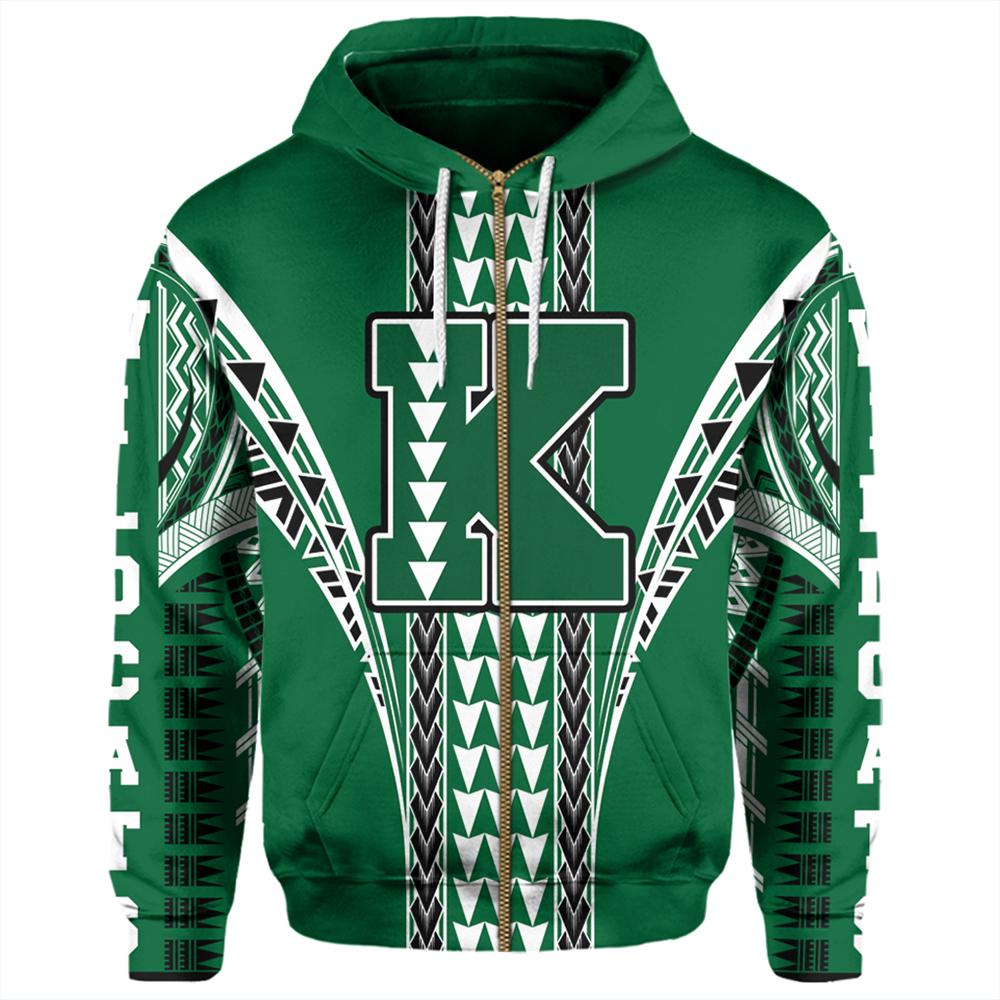 Hawaii Hoodie Konawaena High Zip Hoodie - Polynesian Pride