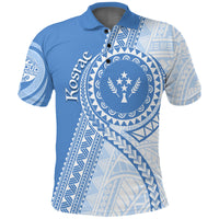 Custom FSM Kosrae Micronesian Pattern Polo Shirt Proud Islander LT7 Unisex Cerulean - Polynesian Pride