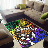 Kosrae Custom Personalised Area Rug - Rainbow Polynesian Pattern - Polynesian Pride