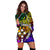 Kosrae Custom Personalised Hoodie Dress - Rainbow Polynesian Pattern - Polynesian Pride