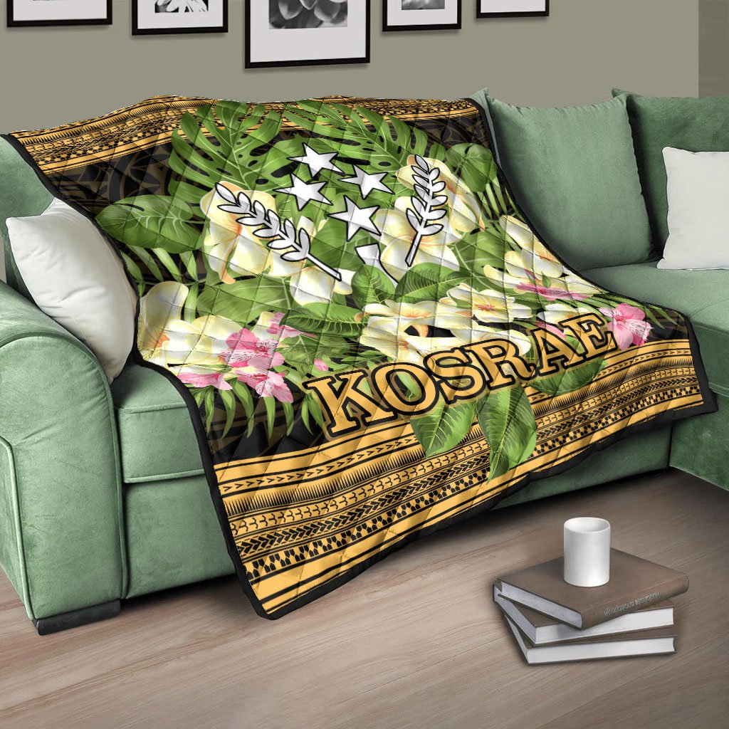 Kosrae State Premium Quilt - Polynesian Gold Patterns Collection - Polynesian Pride