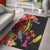 Kosrae State Area Rug - Tropical Hippie Style Black - Polynesian Pride