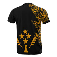 Kosrae T Shirt Micronesian Pattern Gold Flash Style - Polynesian Pride
