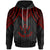 Kosrae Custom Hoodie Polynesian Armor Style Red Unisex Red - Polynesian Pride