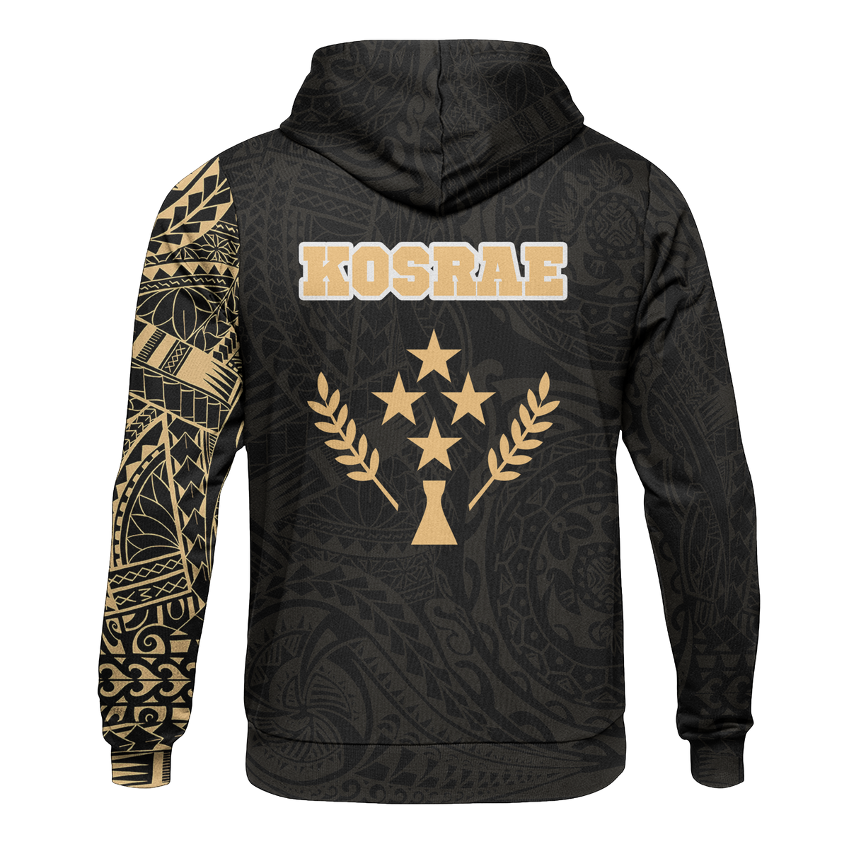 Micronesia All Over Print Hoodie Kosrae In My Heart Gold - Polynesian Pride