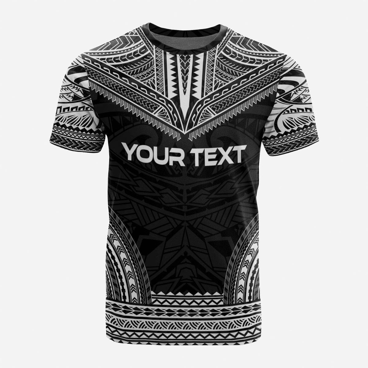 Kosrae Custom T Shirt Kosrae Flag Polynesian Chief Tattoo Black Version - Polynesian Pride