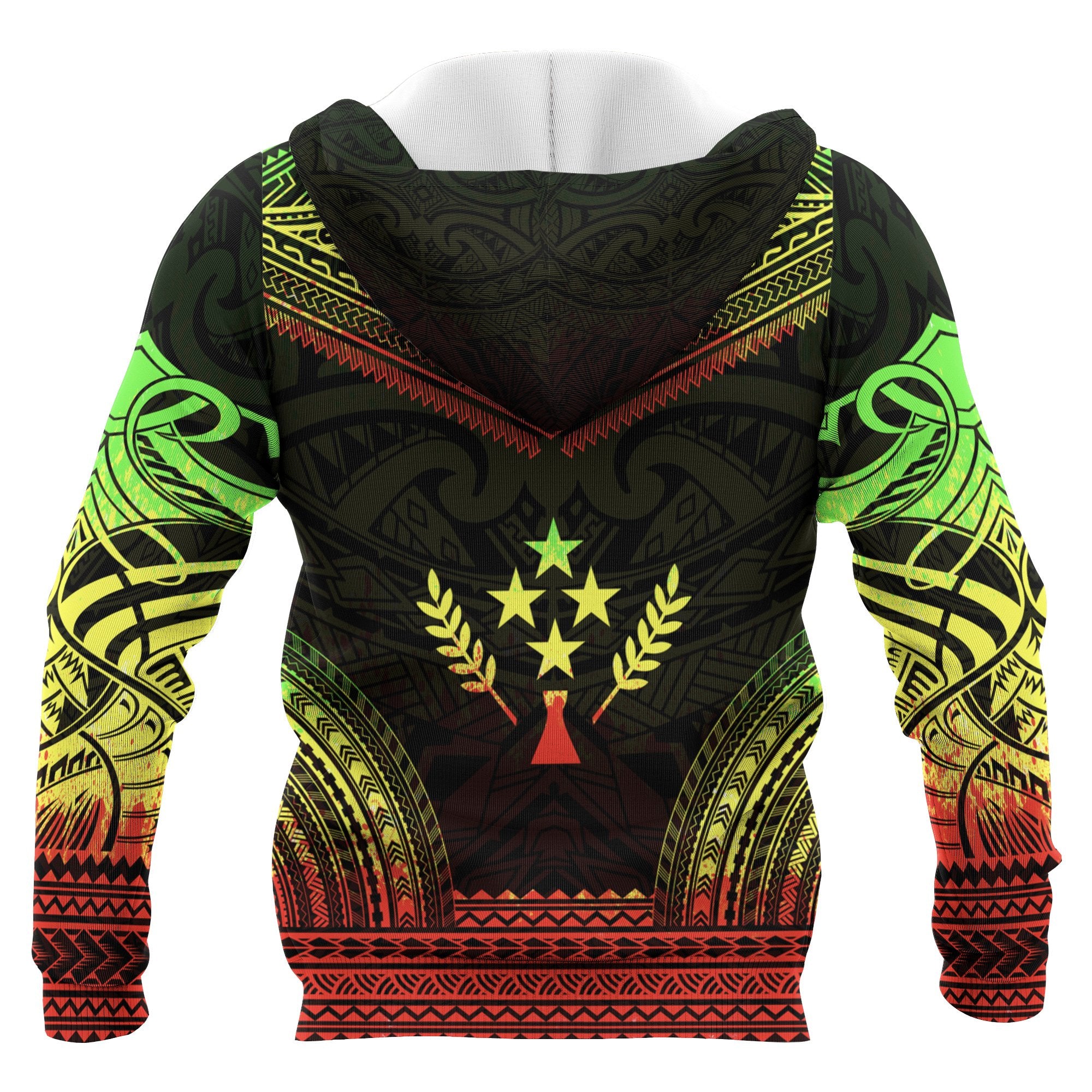 Kosrae Polynesian Chief Custom Hoodie Reggae Version Unisex Reggae - Polynesian Pride