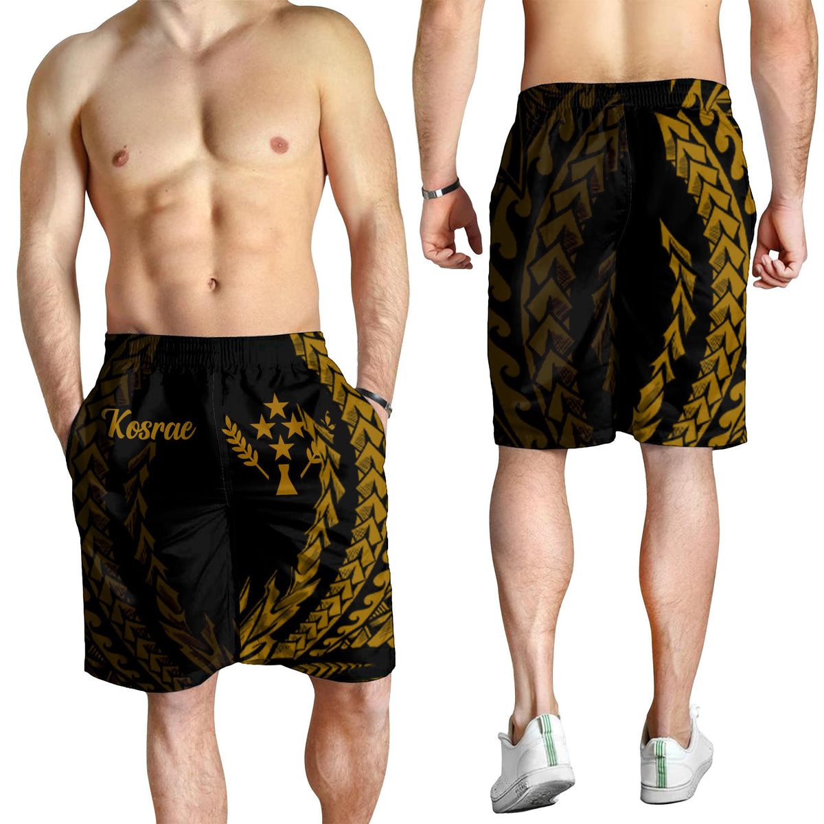 Kosrae Men's Shorts - Wings Style - Polynesian Pride