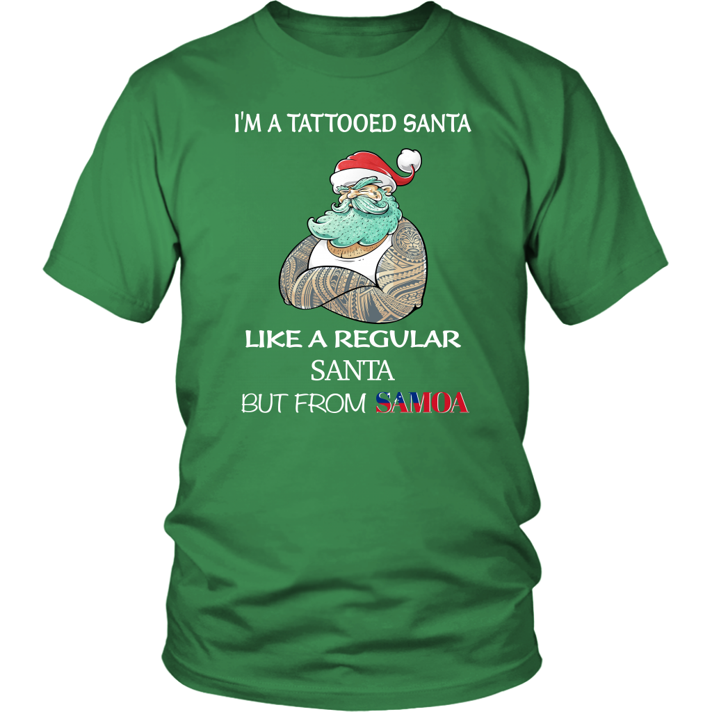Samoa T Shirt Im A Tattooed Santa - Polynesian Pride